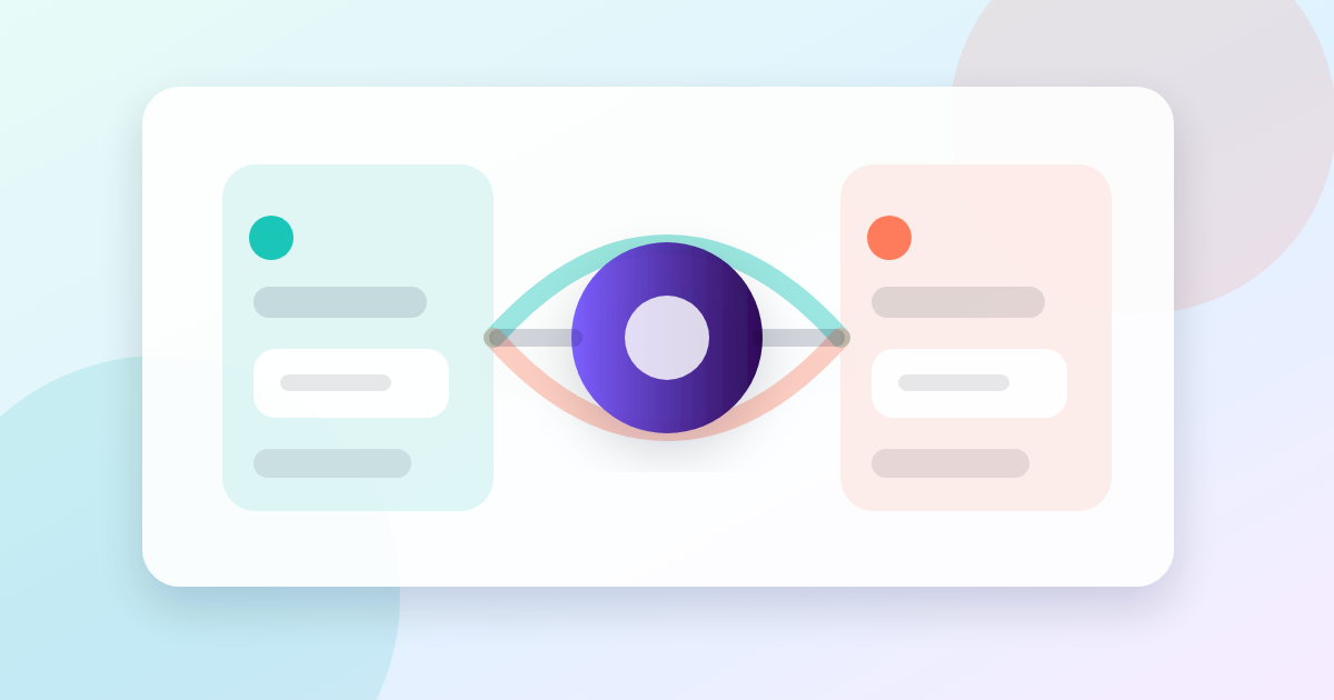 Abstract CLCK-branded service workspace illustration for HubSpot Help Desk and Inbox.